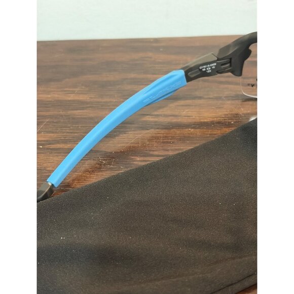 Oakley OY8015 Half-Rim No Prescription Eyeglasses Blue & Black Frame Soft Pouch - Picture 7 of 7